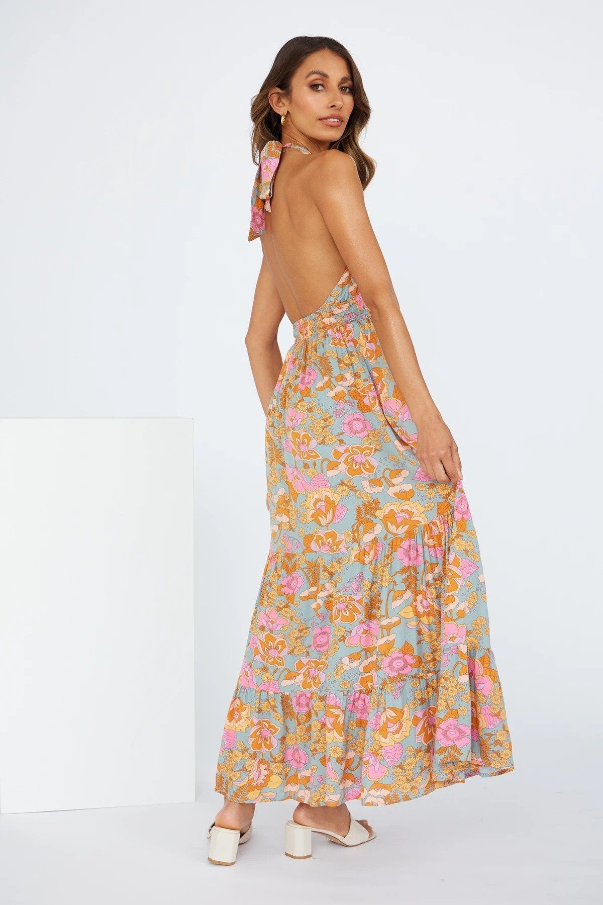 Strappy Printed Vacation Dress