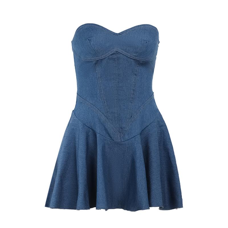 Sexy Sheath Denim Mini Dress