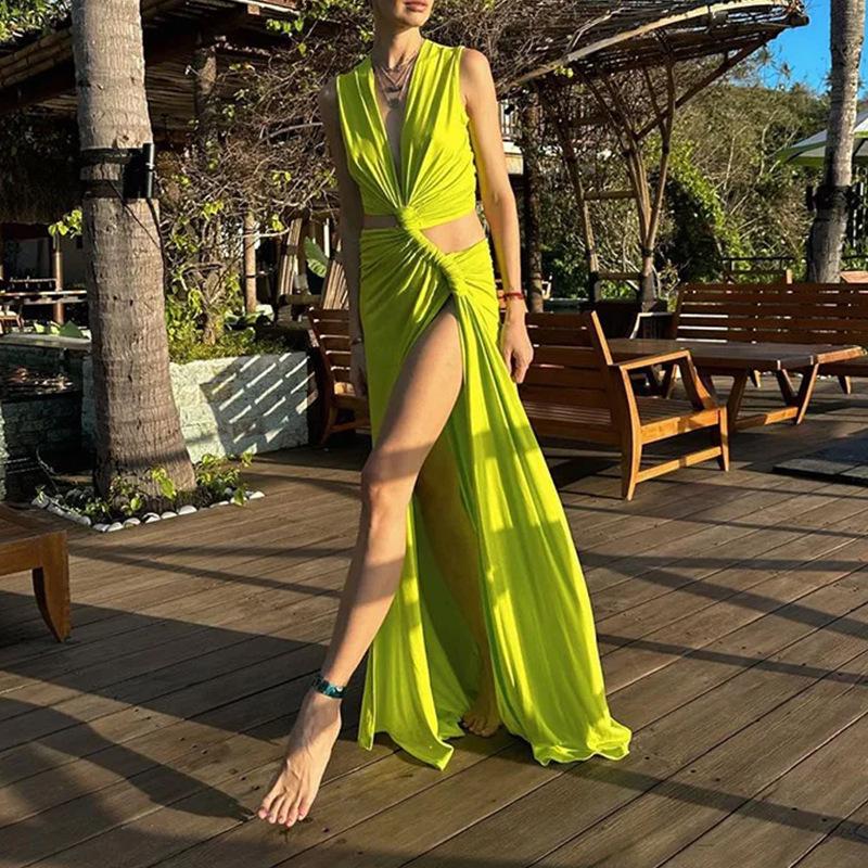 Multi-Color Sexy Maxi Dress