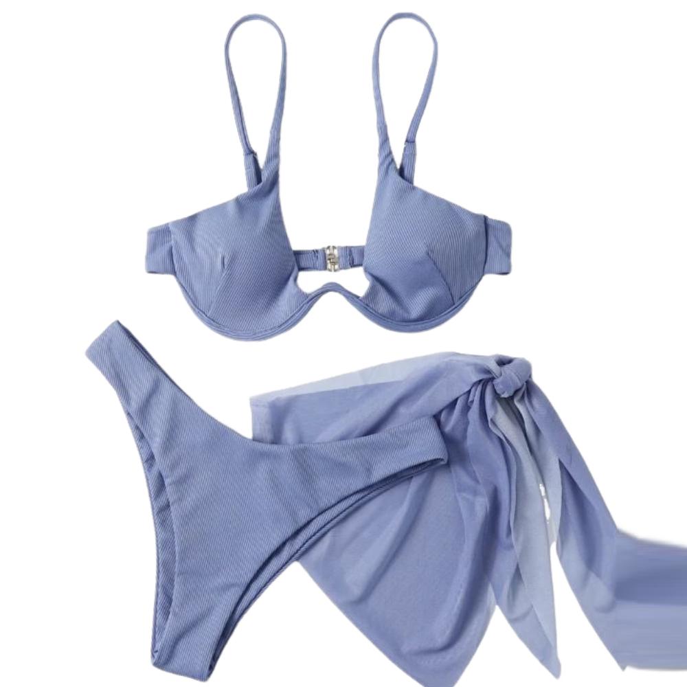 Sexy Bikini Split Three-Piece Set