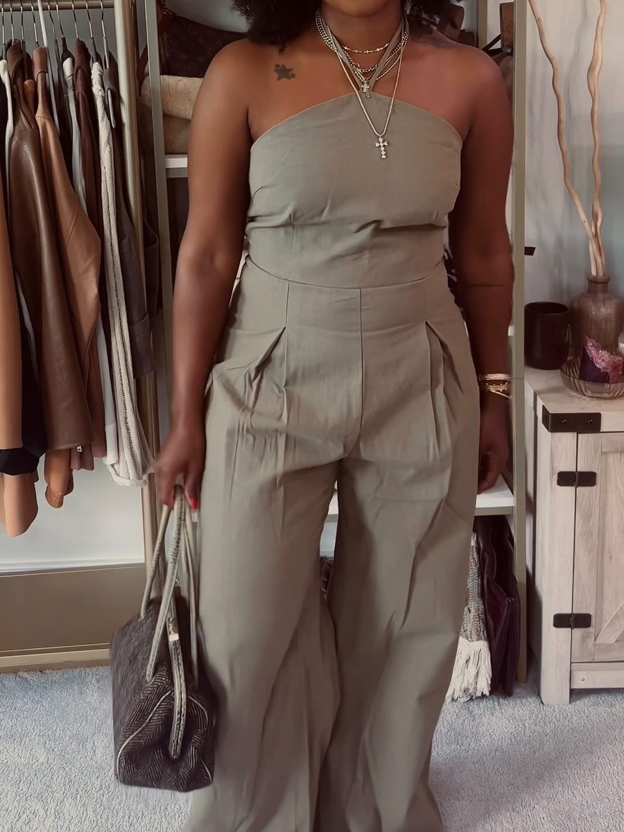 Stylish Lace-Up Cargo Jumpsuit