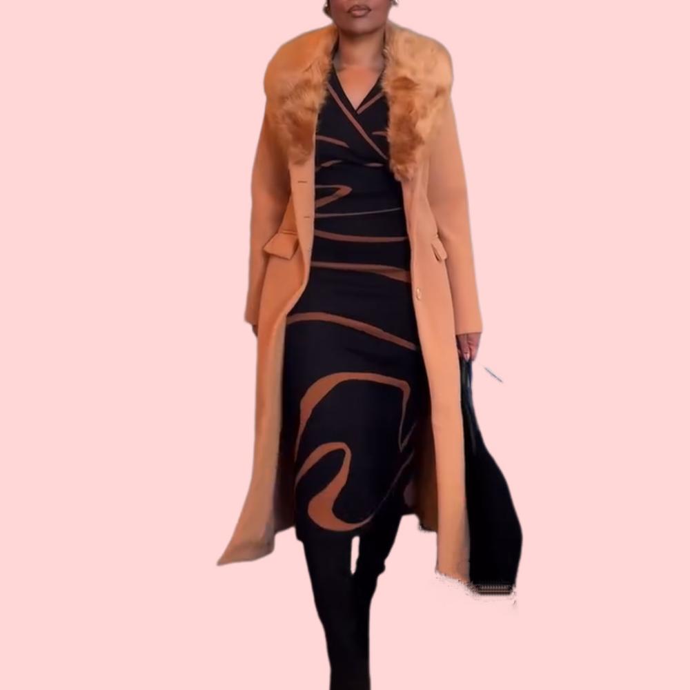 Caramel Faux Fur Coat